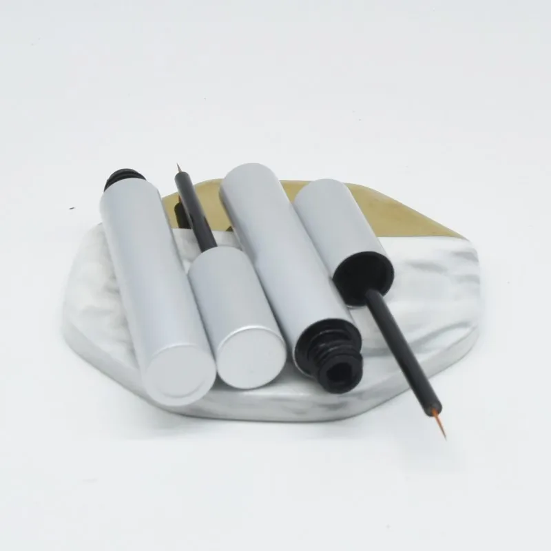 round Silver Aluminum Tube Set Empty Bottle for Eyelash Essence & Liquid for Makeup in Stock