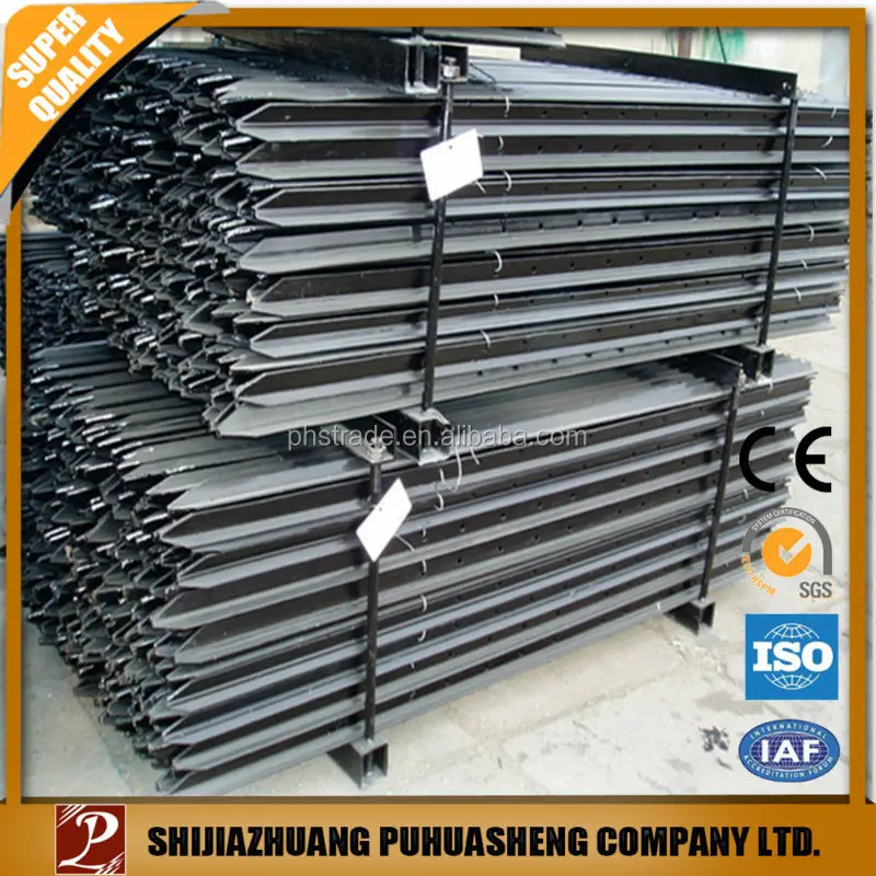 Black Bituminous Steel Fence Post/Star Pickets For Vineyard Trellis