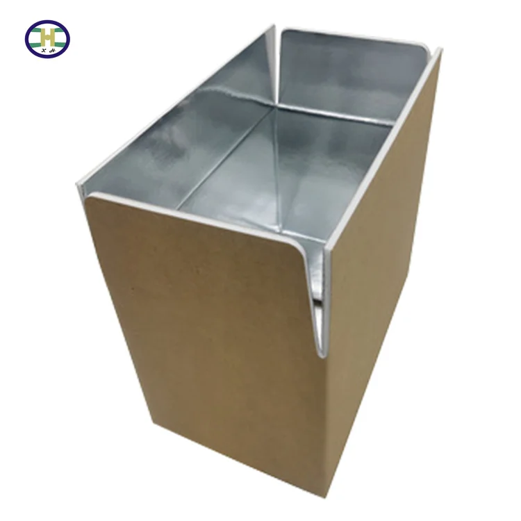 Circular durable food transportation fresh frozen meat carton cold chain insulation foldable anti-corrosion carton