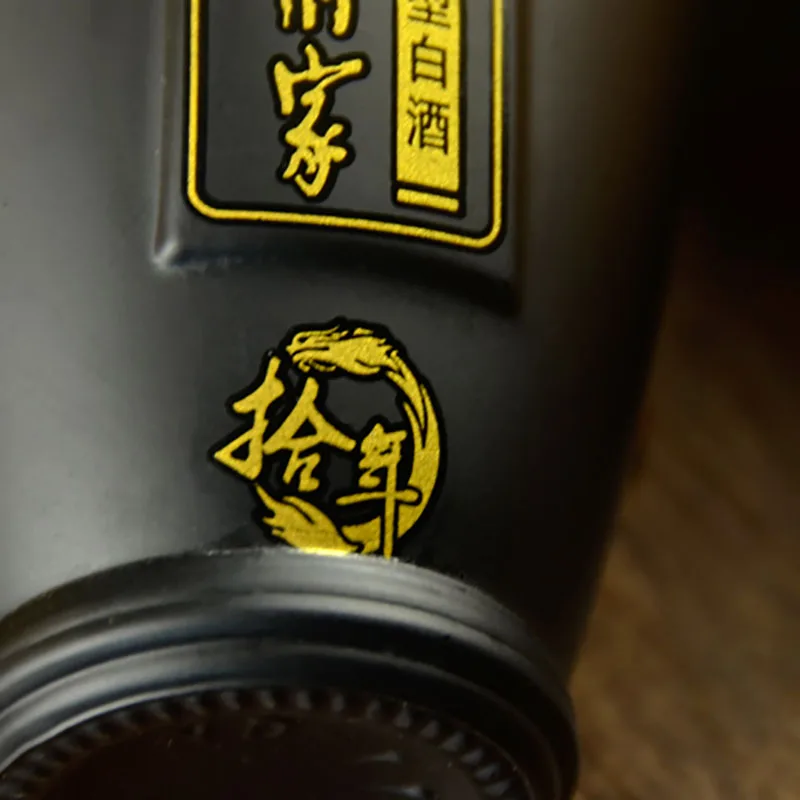 
500Ml Ceramic Liquor Bottle Ceramic Tequila Black Wine Bottle 