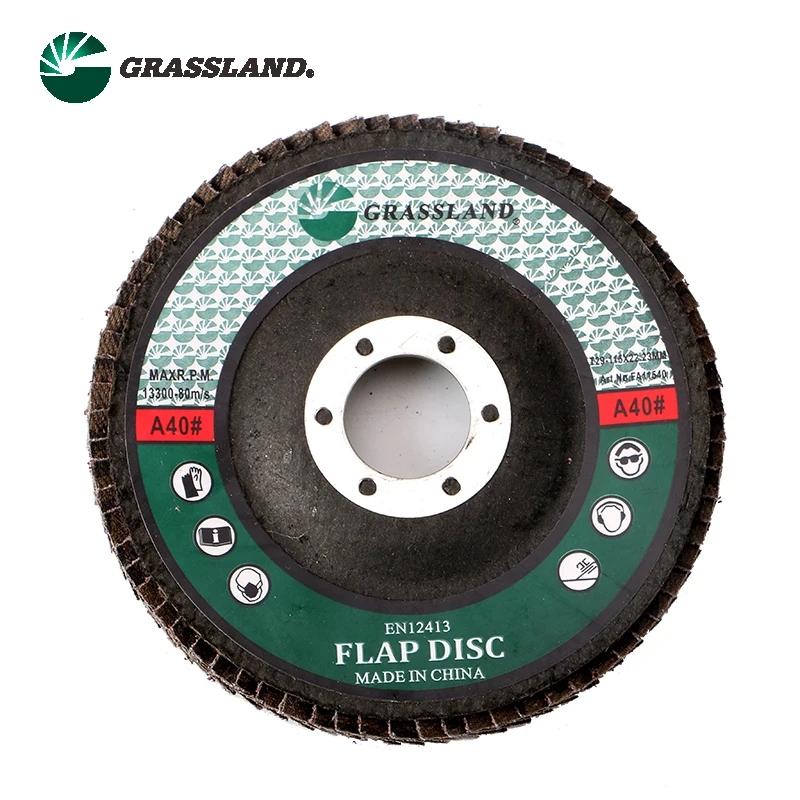 
Grassland MPA EN12413 certified abrasive flap discs 115mm 