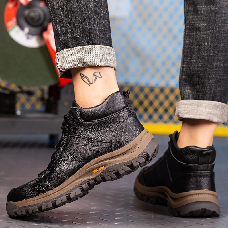 Fashion Microfiber Leather Upper Material Steel Soft Safety Shoes For Men