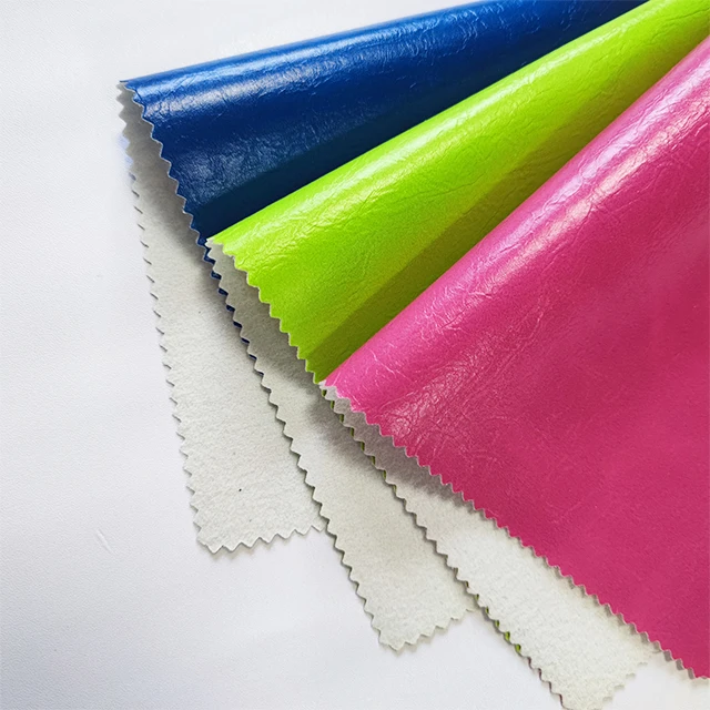 High Quality PVC Oil Wax Leather Soft Feel Notebook Leatherette Shiny Leather For Making Sofa Cover