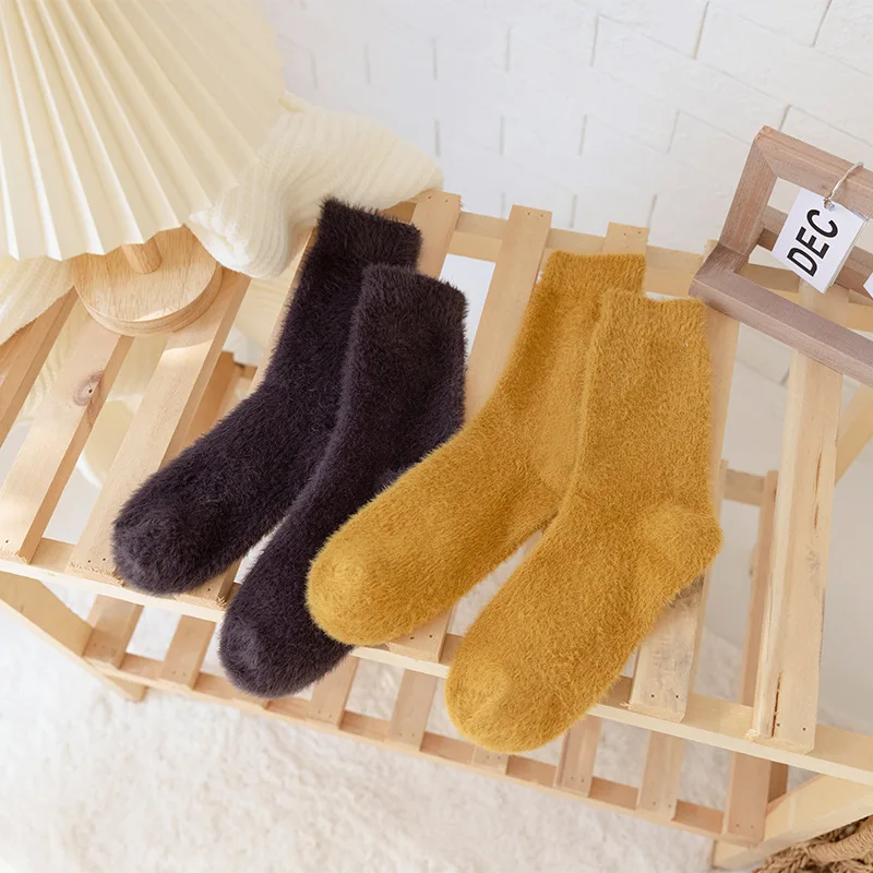 2022 высококачественные Женские однотонные Пушистые Носки для сна домашний пушистый уютный Пушистый Плюшевый Комплект носков на День святого Валентина