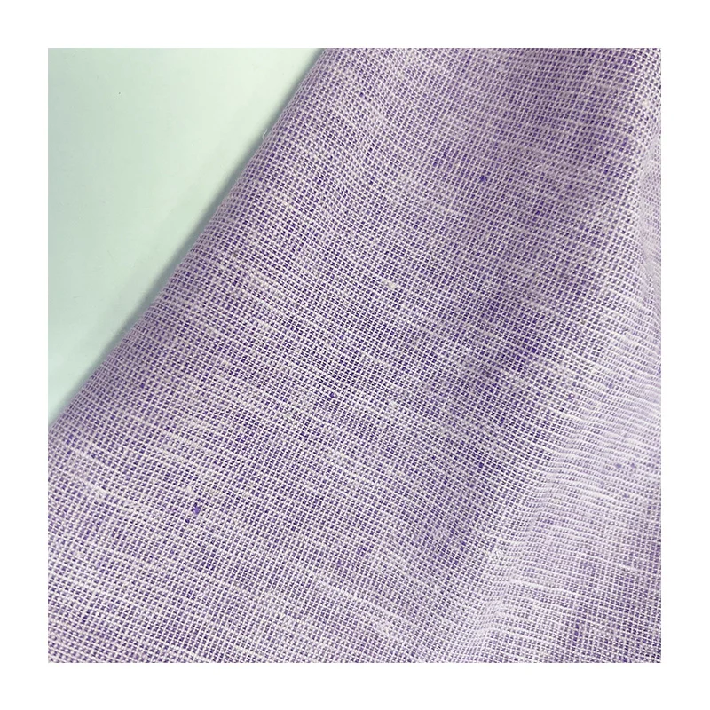 Yarn Dyed 224GSM Solid Linen Cotton Spandex Fabric For Clothes