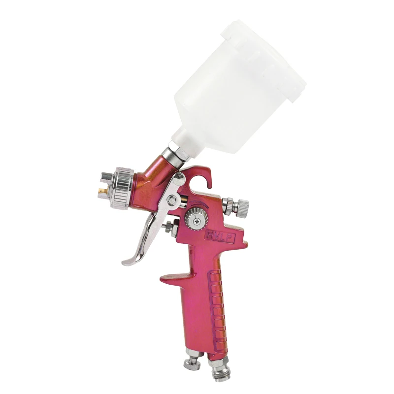 HVLP MINI Spray Gun H-2000 Painting Gun 0.8,1.0mm Nozzle Water Based Professional Air Spray Gun Airbrush For Car red