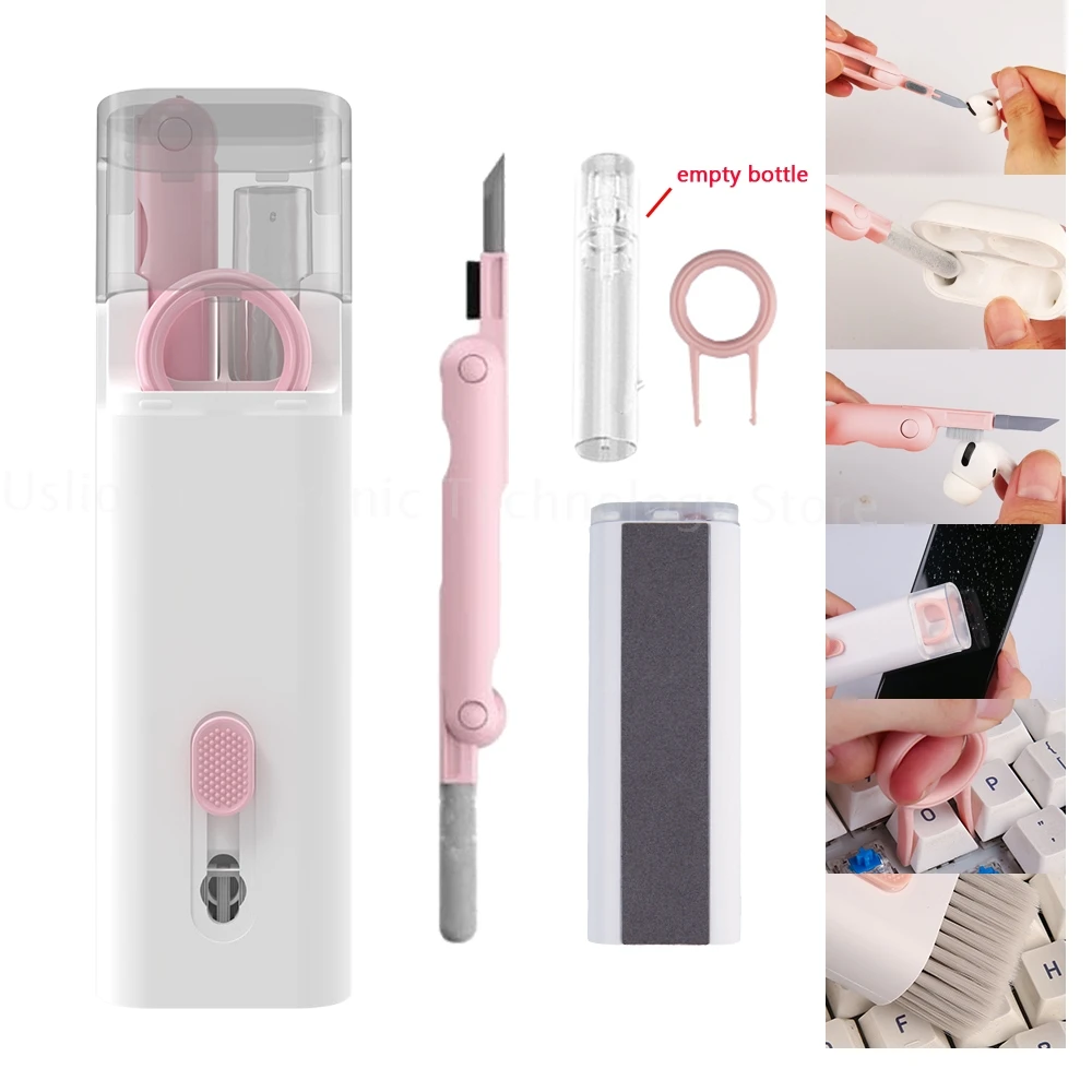 Multifunction Cleaning Kit For AirPods Keyboard Clean Kit With Soft Brush Cleaner Pen Kit For Earbud Case Cleaning Tools