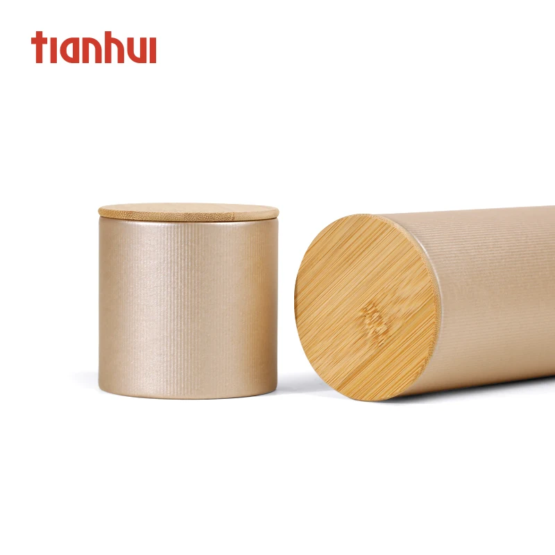 Tea Biodegradable Custom Printed Round Boxes Tube Food & Beverage Packaging Specialty Paper Stamping,gold Foil 83 Series PT-8301