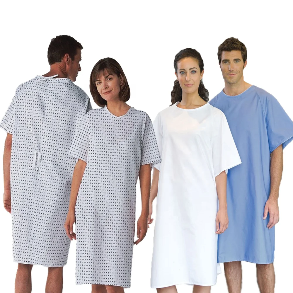 Hospital Clothing Patient Gown Non Disposable Hospital Gowns Wholesale Reusable Cotton Uniform Scrub Sets Hospital Staff Clothes