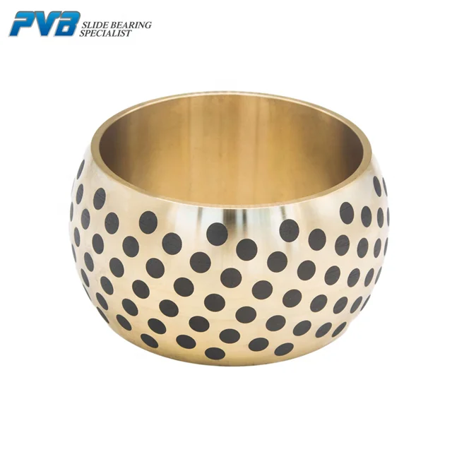 Spherical Oiles bearing, Spherical plain bearing with graphite plugged,Solid bronze bushing