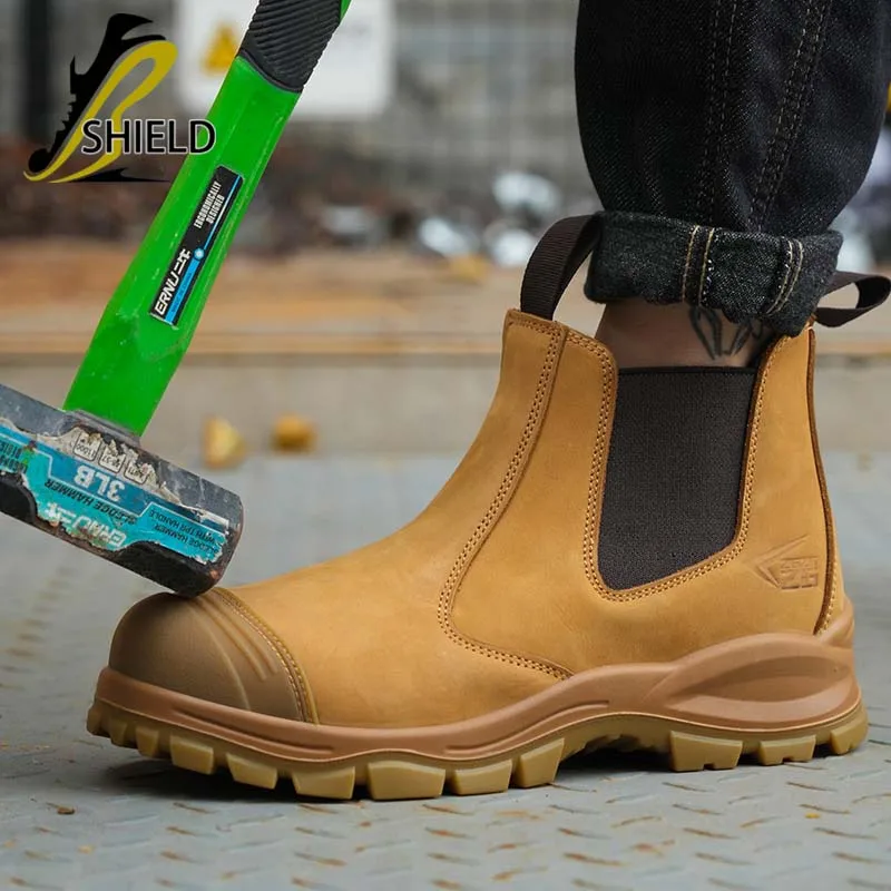 SHIELD Good Quality Anti Puncture Anti Smashing Welding Safety Shoes High Cut Safety Shoes Boots Steel Toe Safety Shoes for Men