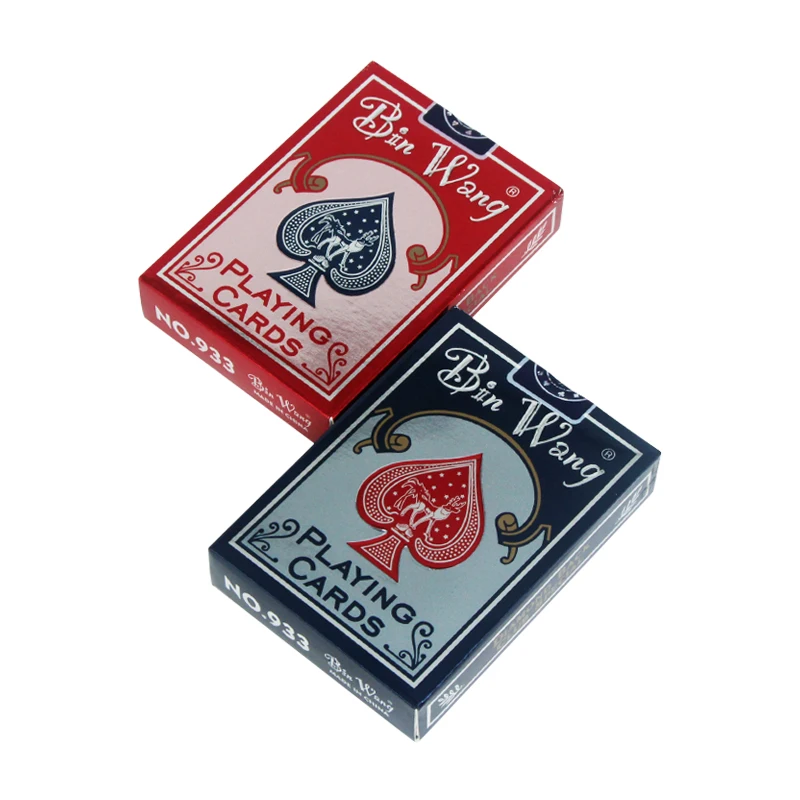 Bin Wang 933 Playing Cards Standard German Black Core Paper Club Special Plastic Coated Casino Playing Cards Poker Wholesale