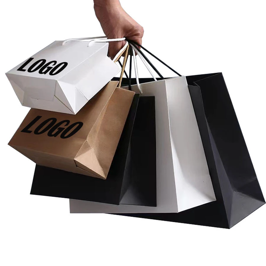 2024 New Products Luxury Recycled Custom Gift Bag Paper Shopping Bag Food Paper Bag With Handles