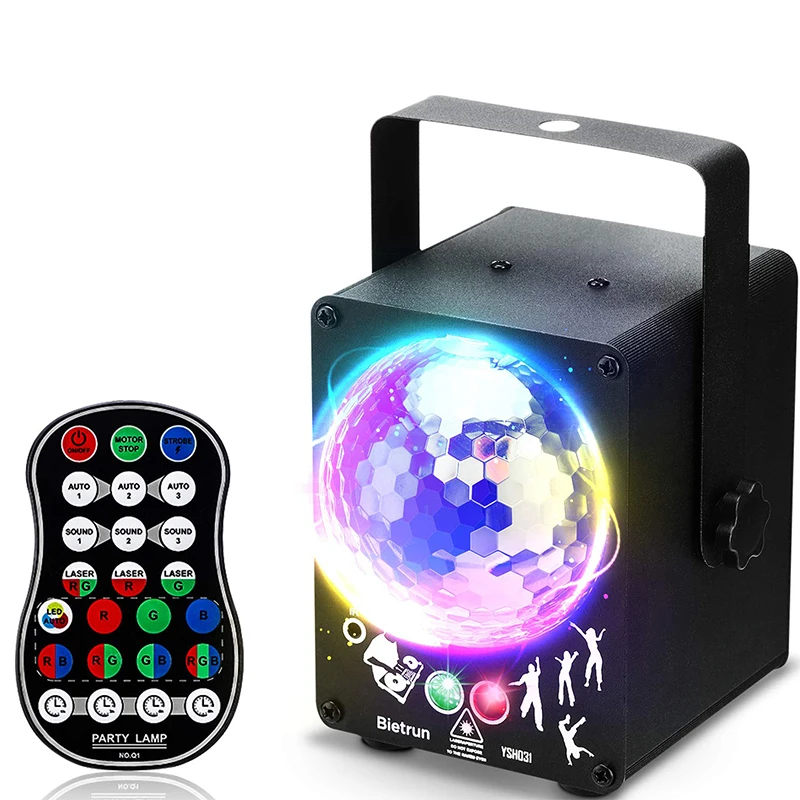 LED Disco Laser Stage Light RGB Projector Party Lights DJ Magic Ball Party Remote Control Stage Light