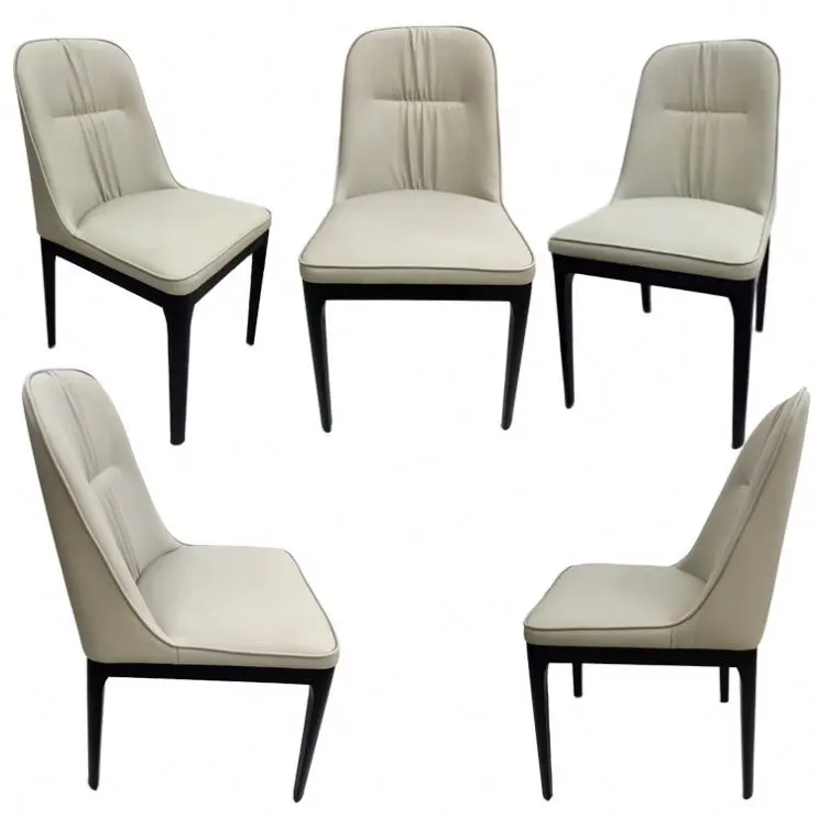 Modern Hotel Luxury Dinning Room Chair Set For Furniture Metal Stainless Steel Gray Velvet Tufted Fabric Restaurant Dining Chair