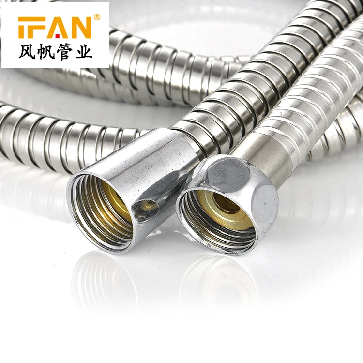 Ifan Sanitary Flexible Shower Hose Manufacturer Fitting Flexible Hose Pipe Stainless Steel Shower Hose