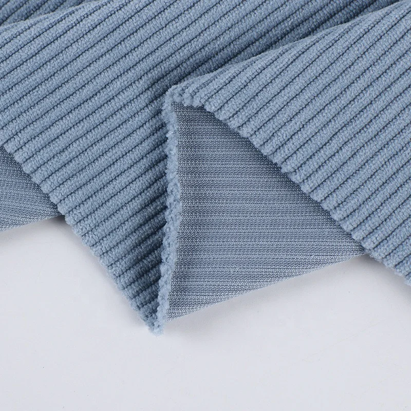 Factory hot sale 100% Polyester Warp knitted stretch corduroy fabric for garment