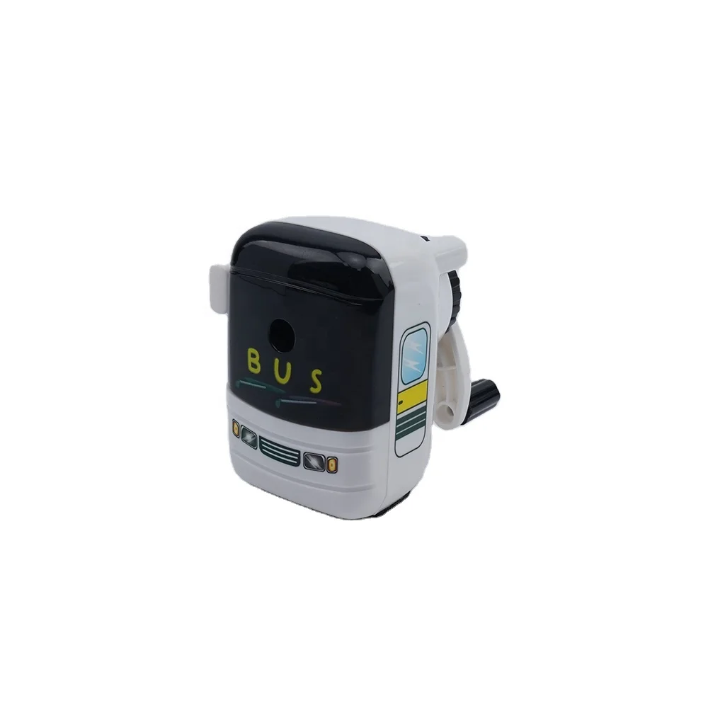 Office School Supplies Cute bus shaped plastic Pencils Sharpener Manual Pencil Sharpener for Kids