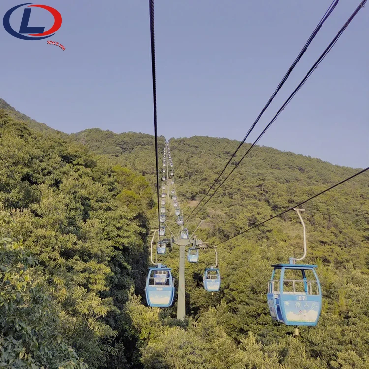 Circulating Fixed Grip Four Persons Cabin Ropeway Cableway Cable Car