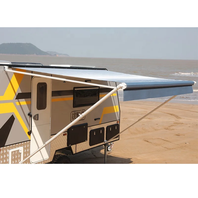Rol up trailer Rv camper caravan awning with fabric for replace