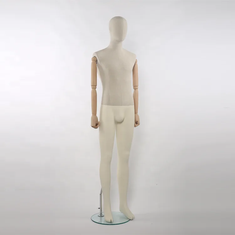 store window display fabric male mannequin men wrapping menichini with wooden arms for store display