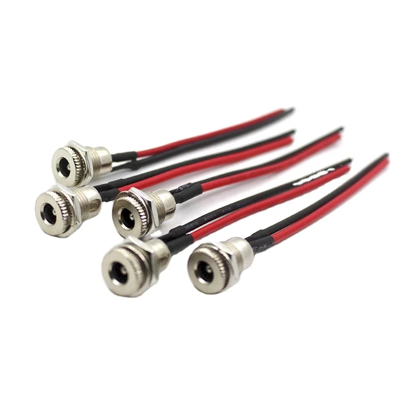 DC-099 5.5 mm x 2.1mm nickel plated DC Power Jack Socket Female Panel Mount Connector 5.5*2.1 5.5*2.5 5.5X2.5 dc099