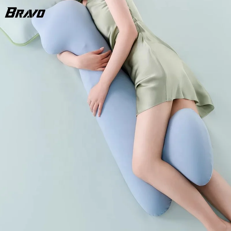 Long Body Pillow for Adults, Big Pregnancy Posture Pillows Memory Foam Side Sleeper Cuddle Pillow for Bed