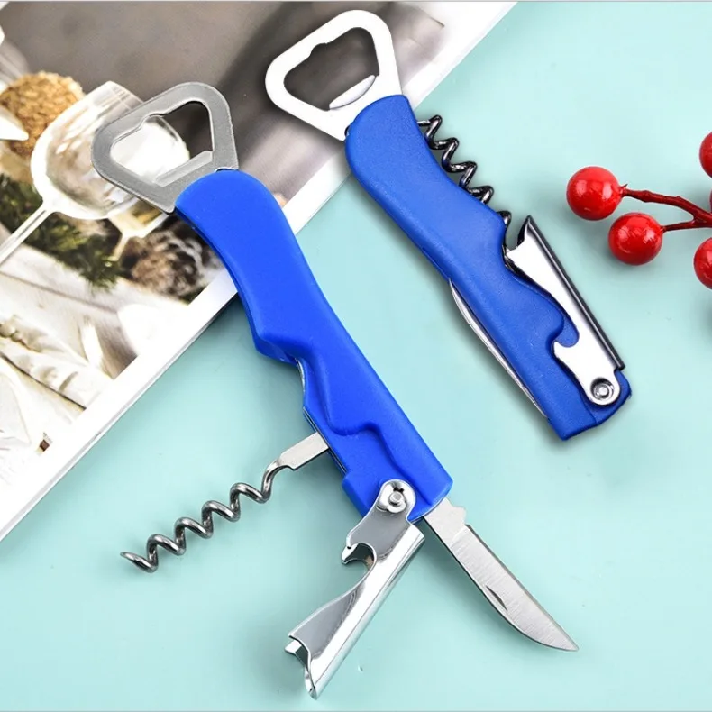Customized Stainless Steel Multiple Beer Bottle opener Kitchen Gadget Wine Opener Corkscrew With Knife