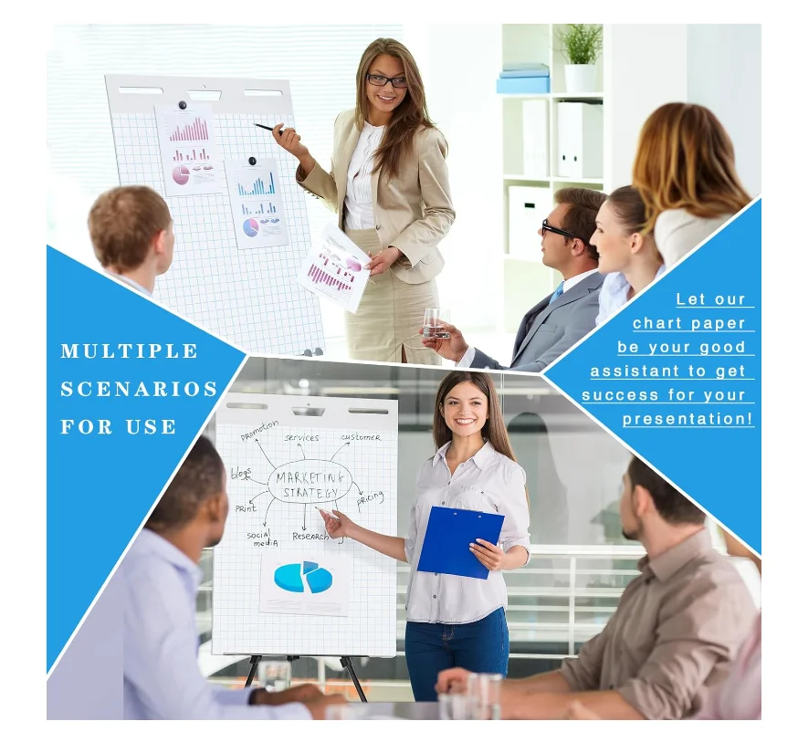 Flip Chart Paper Whiteboard Flip Chart Pad Paper hanging paper for Teachers Office Classroom Homeschooling