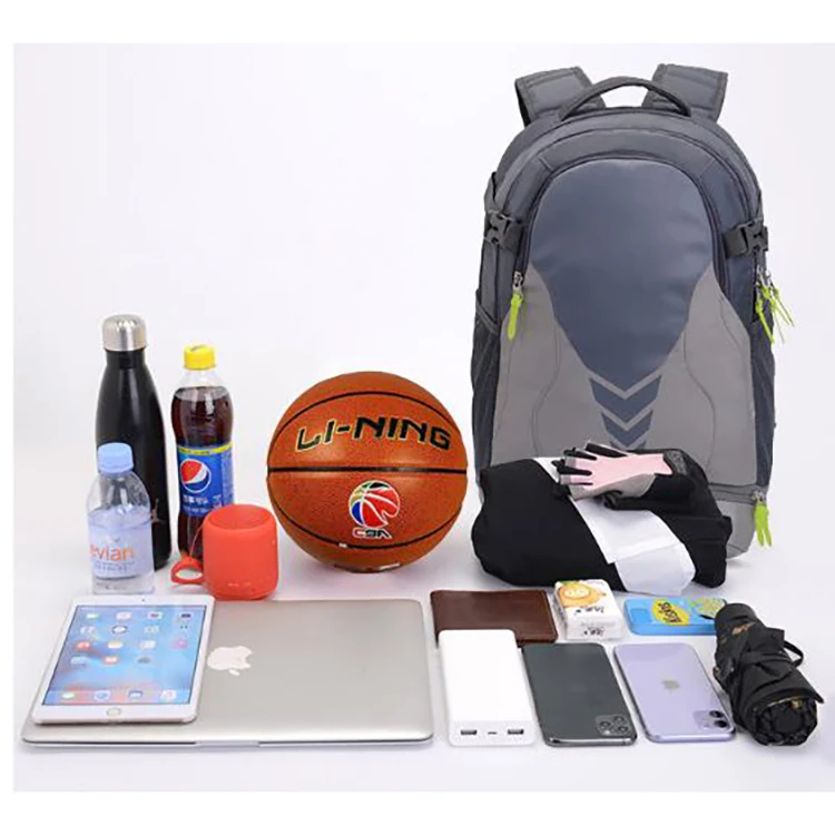 suppliers oem custom grey oxford brevite sport basketball backpack stylish sleek rucksack smell proof backpack with usb