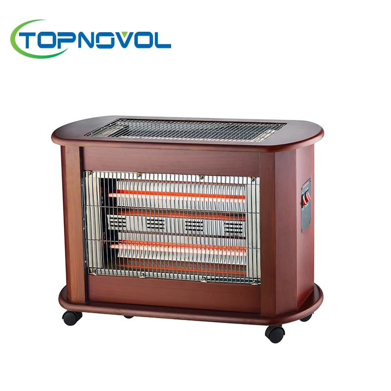 CE/CB 2021 Hot Selling Biggest Size Wooden 3 Faces Quartz Heater And 5 Heating Elements And 5 Heating Setts 2400W