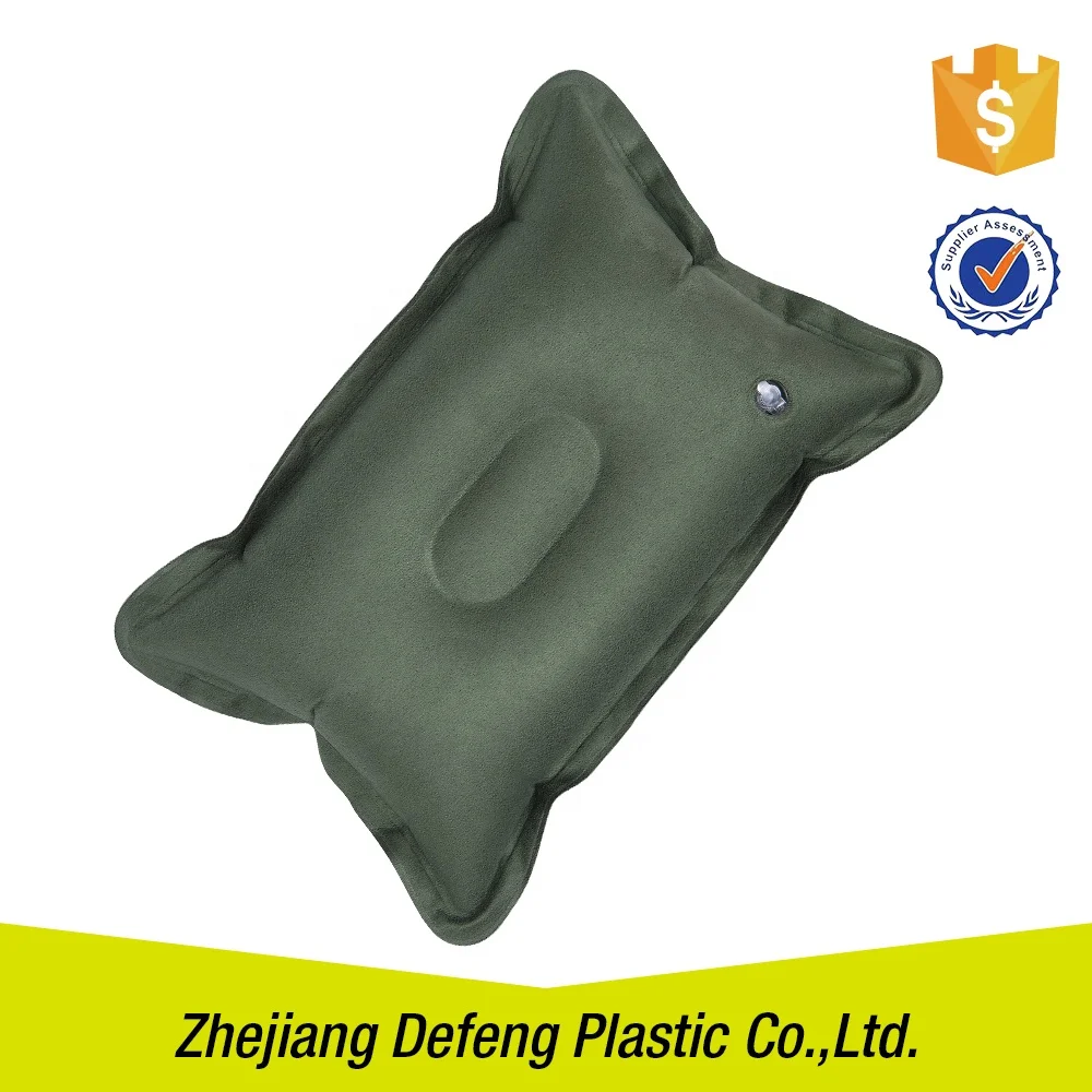 Wholesale Moisture Proof 100% Polyester Self Inflating Comfortable Foldable Air Pillow For Travel