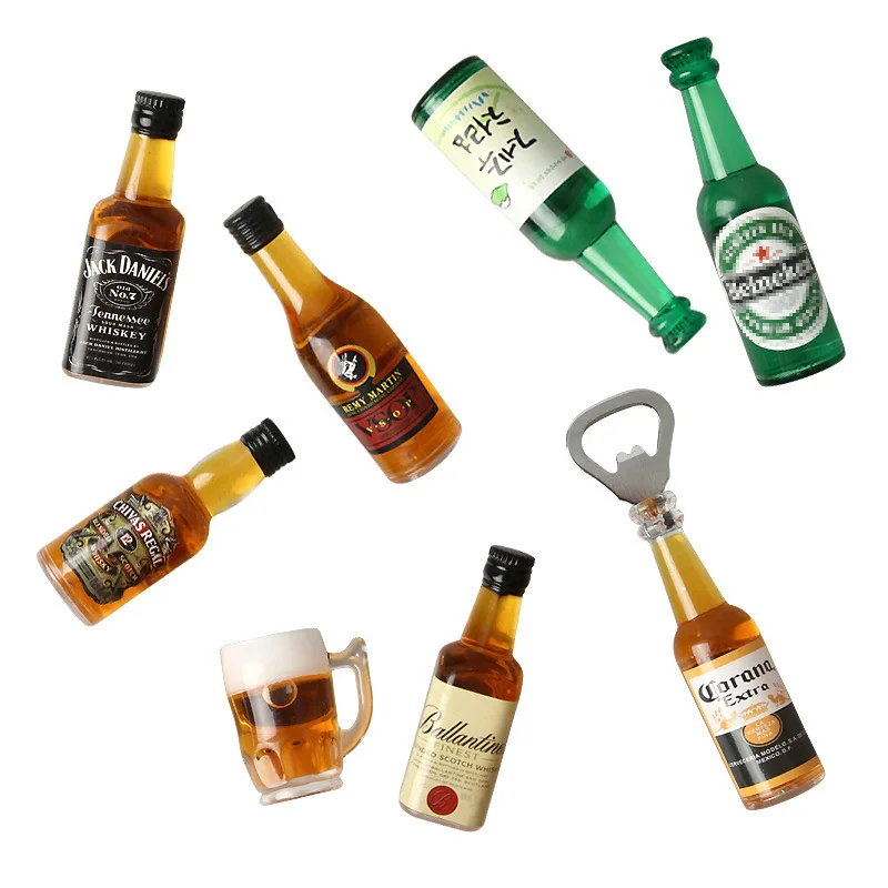 Customize Beer Bottle Shape Magnet Bottle Opener Magnetic Fridge Magnets Suitable for Kitchen