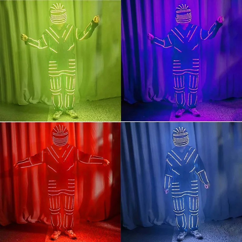 LED Luminous coat Dance Show Nightclub Clothes DJ Costumes Christmas Halloween Party cosplay Suit laser dance dancing props KTV