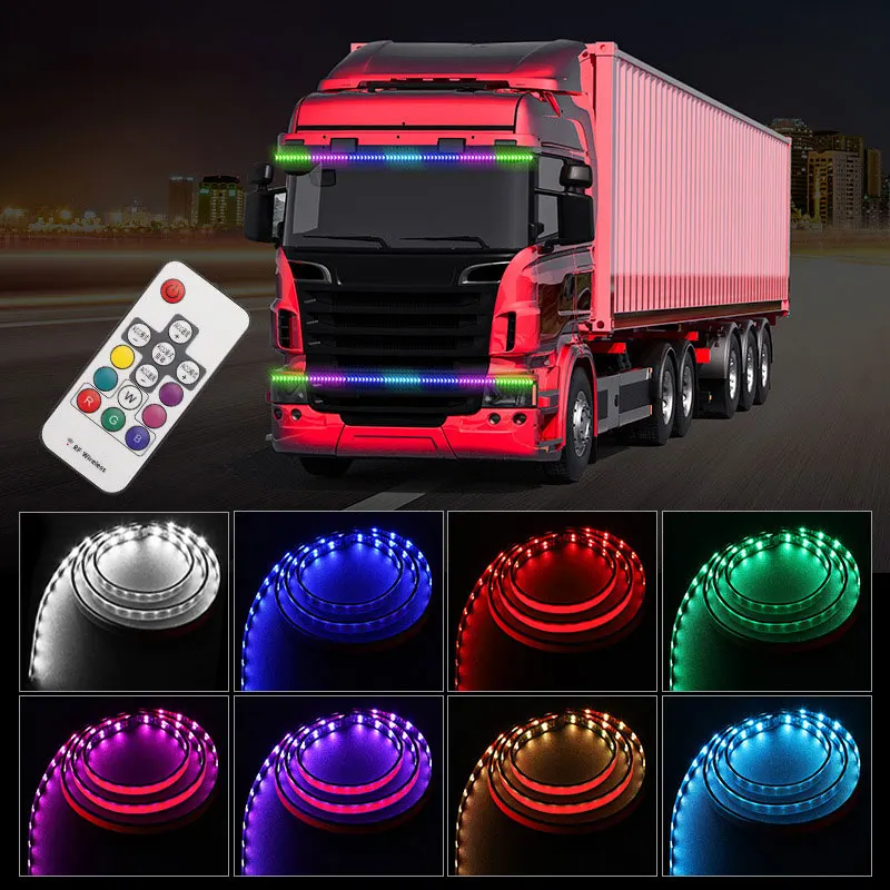 Водонепроницаемая цветная Автомобильная сигнальная лампа поворота 24 В 240 см Автомобильные дневные ходовые огни Светодиодная лента аксессуары для грузовых автомобилей