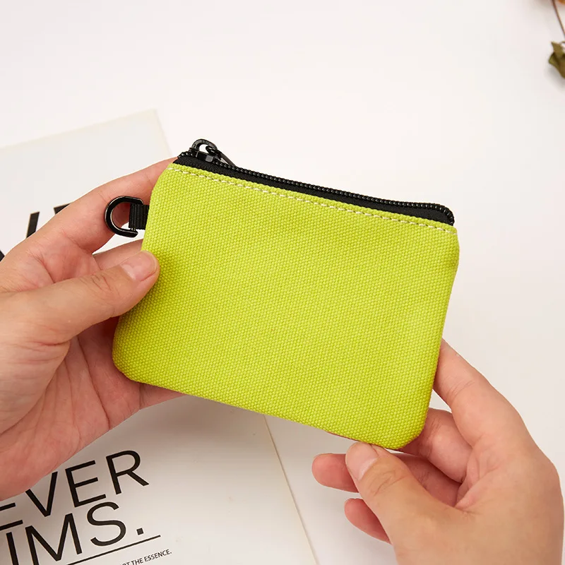 New Style Mini Coin Purse Canvas Bag Fashion Small Zipper Wallet Custom Promotion Gift Storage Bag
