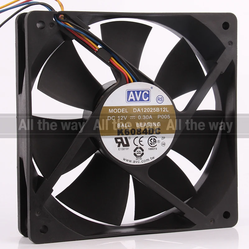 12025 AVC 12 В 24 120x120x25 мм DC12V 0 3 A AC см ультра-тихое шасси 4-проводное рассеивание тепла DA12025B12L Вентилятор охлаждения