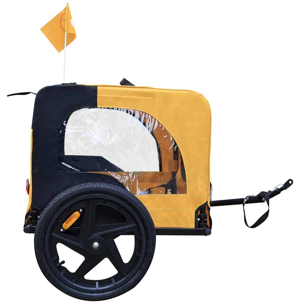 Dual Entry Pet Carrier Bag With Wheels For Cats Small Large Dogs Foldable Frame Bike Bicycle Motorcycle Puppy Travel Trailer