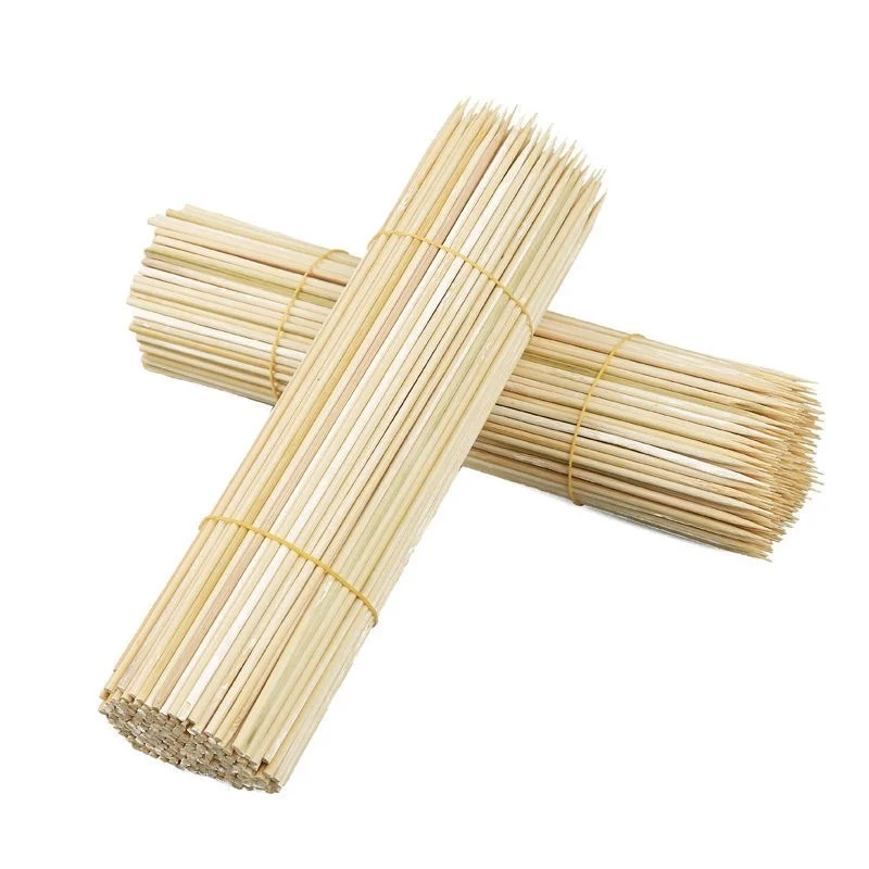 Factory Customized Disposable Bamboo Skewer Fruit Stick Sausage Skewer