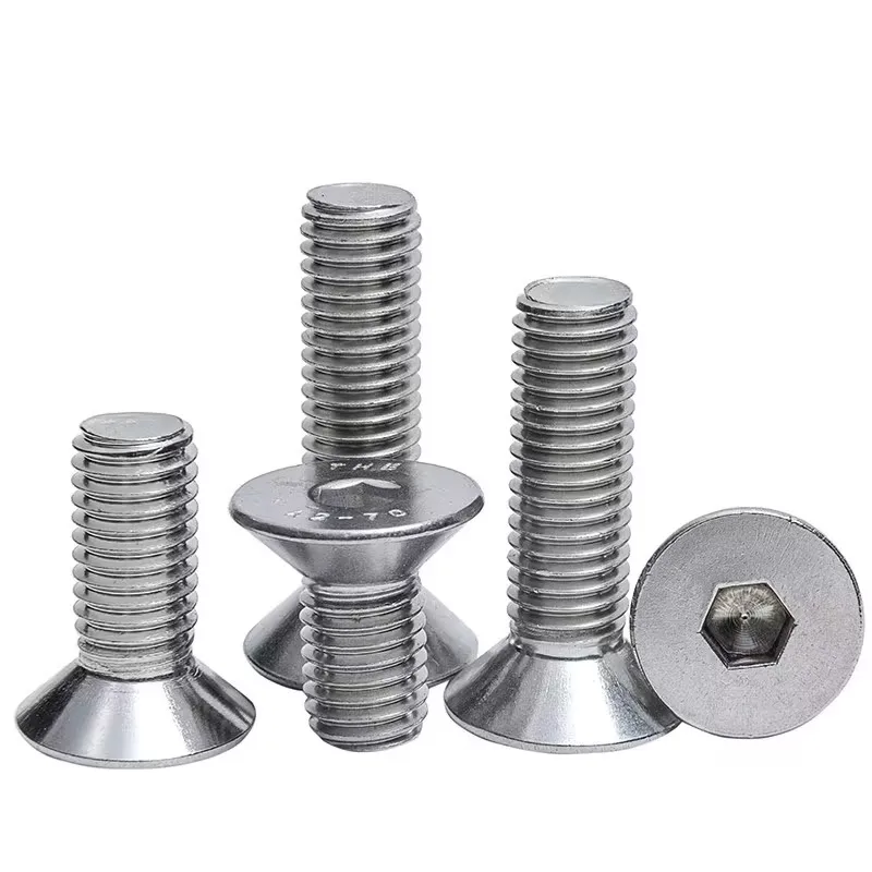 High Quality Stainless Steel Conical Inner Hexagonal Screw M3 M4 M5 M6 M7 M8 Hexagon Socket  Bolt