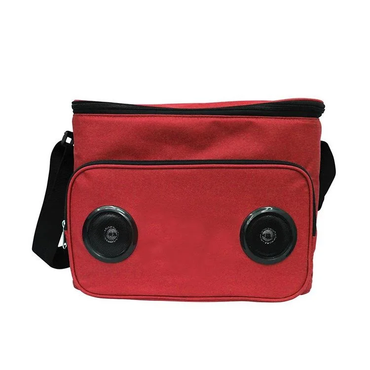 New 24 can insulated collapsible beverage or beer lunch cooler leakproof bag with speaker for picnic or beach