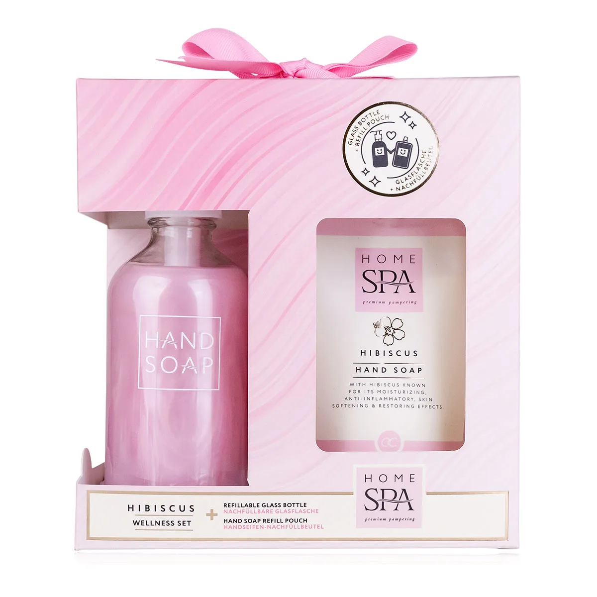 Accentra Brand Hand Care Set Home Spa In Gift Box Hibiscus Fragrance Handmade Natural Child Soap