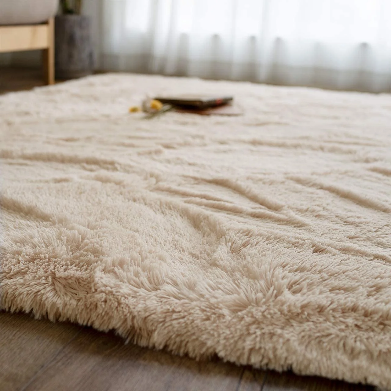 FMT Hot Sale Luxury And Soft Tie Dye Fluffy Carpet Tiles Wool Shaggy Area Rug for Living Room And Bedroom machine washable