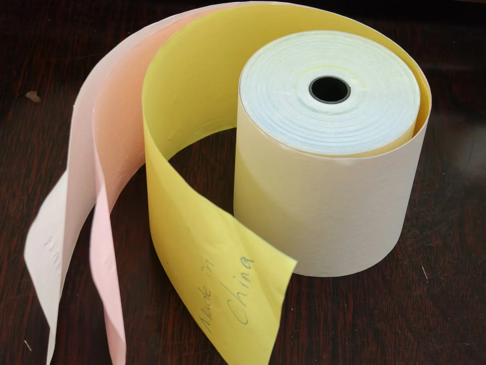 bpa free 57x40 yellow tattoos roll jumbo thermal paper