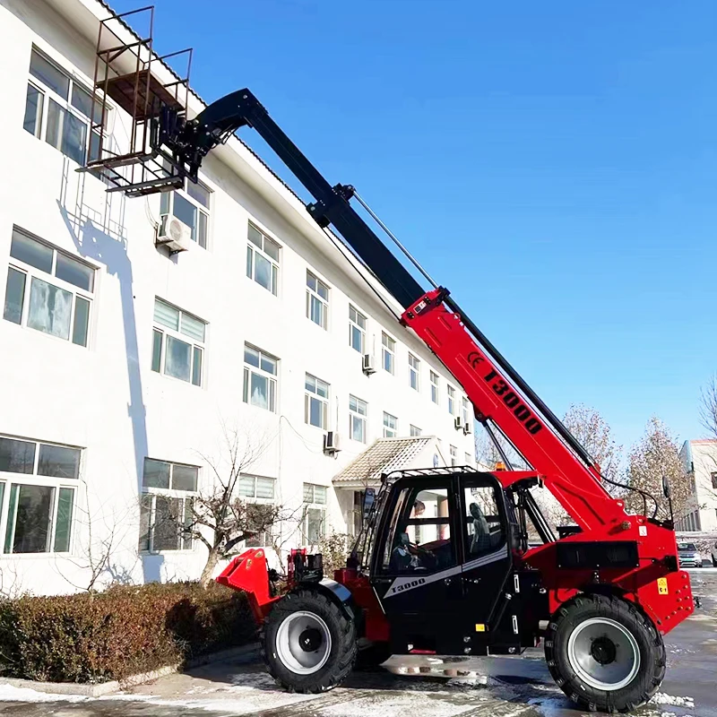 Telescope Forklift Long Arm Forklift Material Handling Telescopic Handlers With Bucket