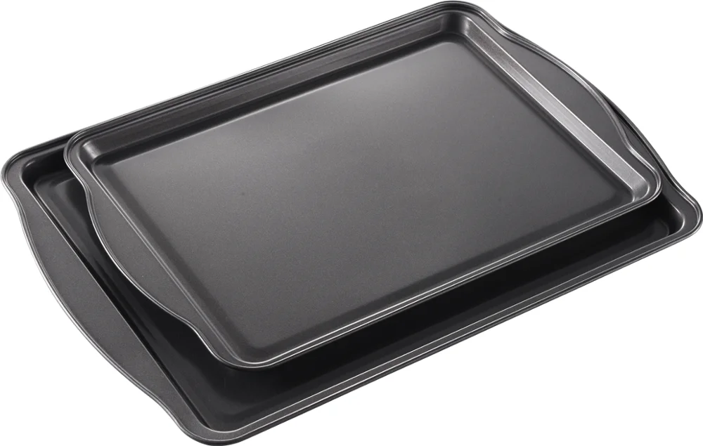 Nonstick Cookie Sheet Baking Pan Oven Baking Tray - Professional Quality Kitchen Cookingbakeware Sets Large and Medium Metal 3pc