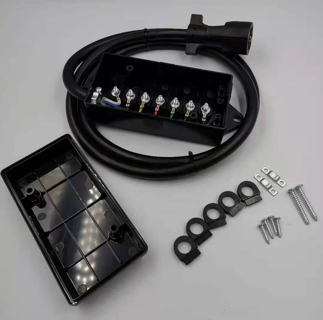 Прицеп 7 way plug Cable с распределительной коробкой 6 футов 8 футов