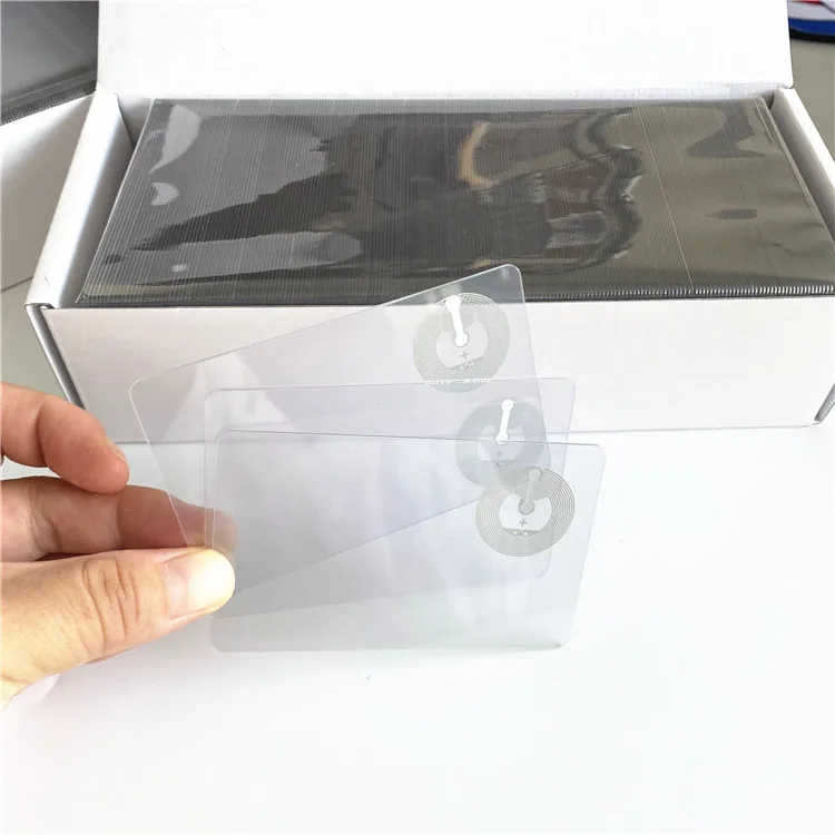 Custom encoding business transparent programmable nfc card with chip