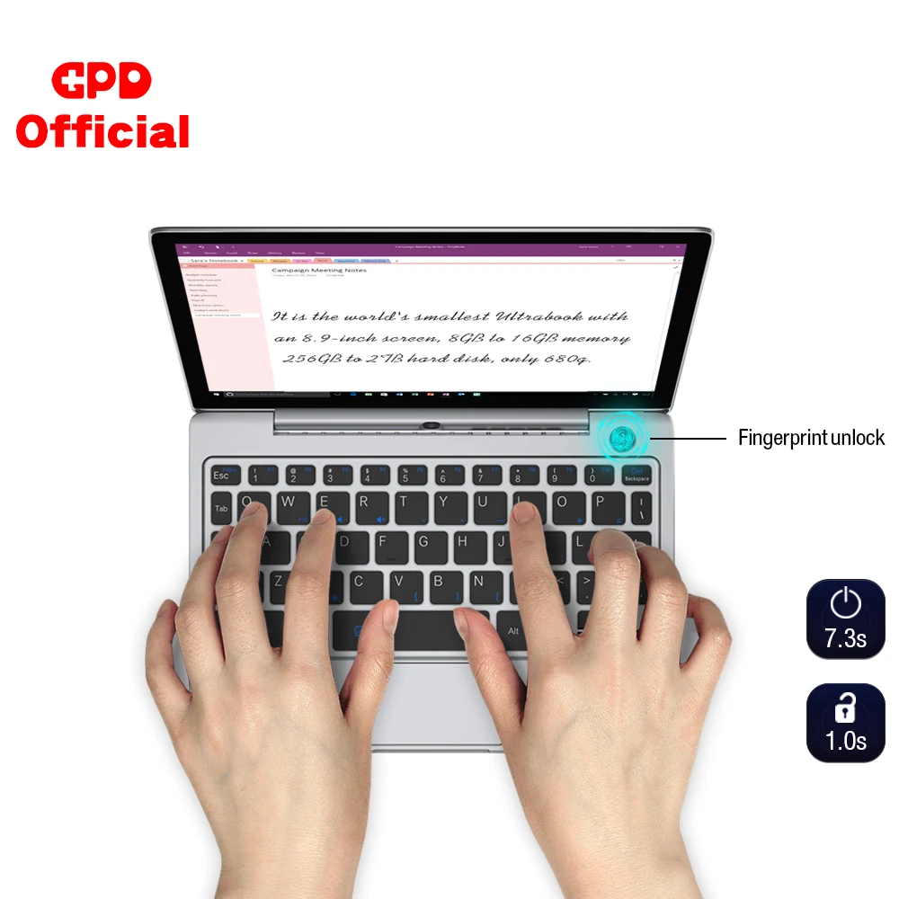 
GPD P2 Max Pocket 2 Max 8.9 Inch Touch Screen Inter Core Processor 8GB+ 256GB Mini PC Pocket Laptop notebook Windows 10 System 
