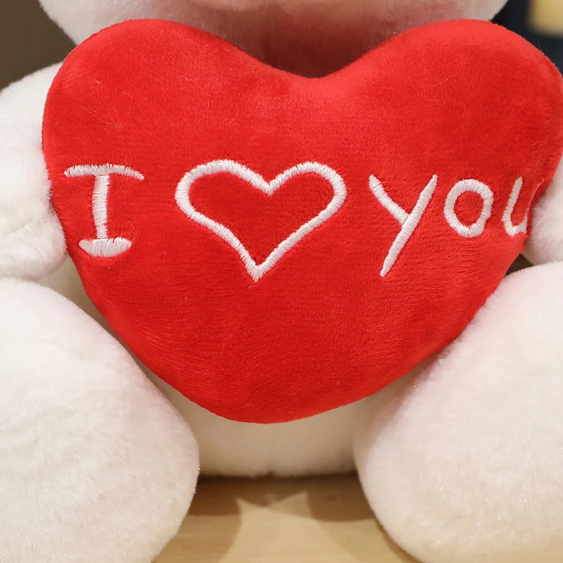 I Love You Teddy Bear Plush Toy with Heart for Valentine Day Gift OEM
